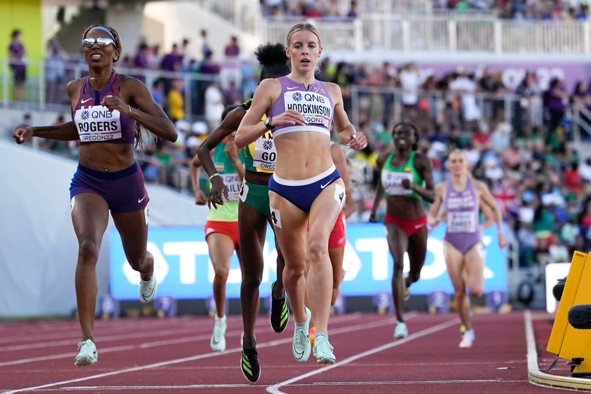 Keely Hodgkinson is in Sunday’s 800m final at the World Championships. (Ashley Landis/AP) (AP)