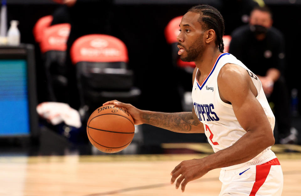 Kawhi Leonard。（Photo by Mike Ehrmann/Getty Images）