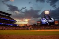 Jun 9, 2018; Denver, CO, USA; A general view of the stadium during the game between the Colorado Rockies and the Arizona Diamondbacks at Coors Field. Mandatory Credit: Steven Branscombe-USA TODAY Sports