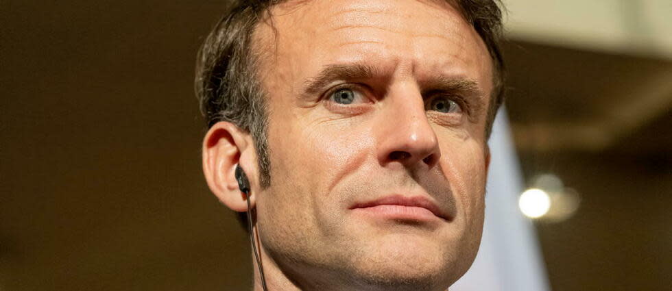 Emmanuel Macron s'est exprimé sur la réforme des retraites, ce dimanche.  - Credit:Peter Kneffel / dpa / Peter Kneffel/dpa