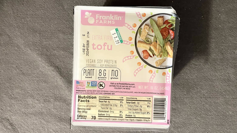 Frankling farms tofu container