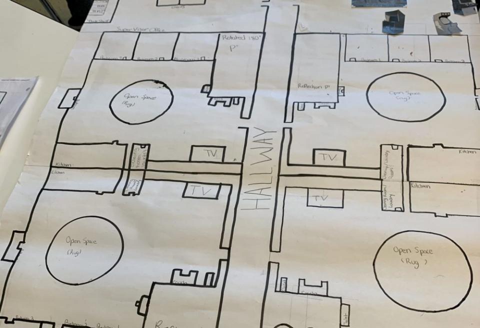 Crystal Watson’s students created apartment blueprints to learn about transformation in geometry. (Crystal Watson)