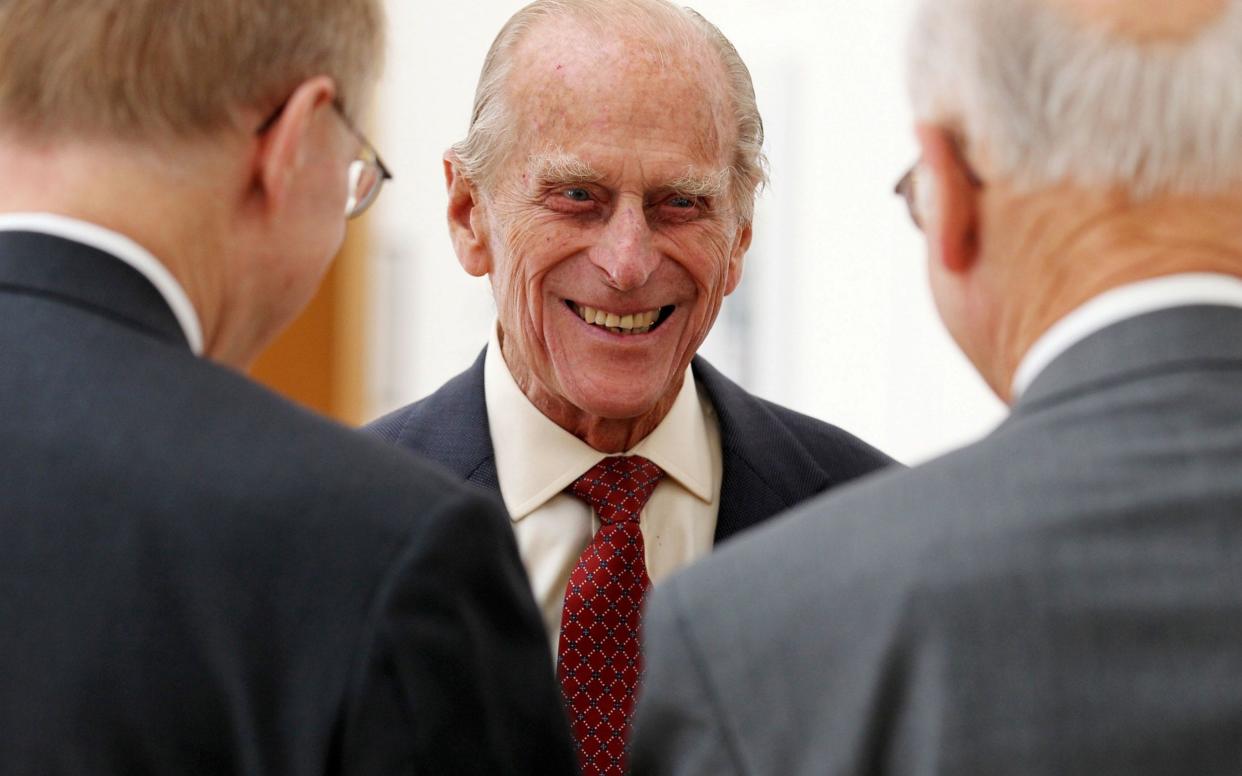 Prince Philip smiles after presenting Royal Medals at the Royal Society of Edinburgh - REUTERS/Andrew Milligan/Pool