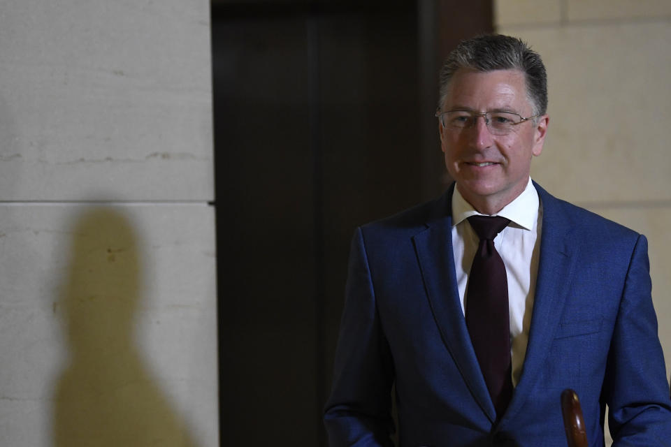 Kurt Volker, President Donald Trump's former special envoy to Ukraine, arrives Oct. 16 on Capitol Hill. (Photo: ASSOCIATED PRESS)