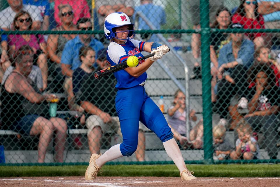Sienna Hutchins hit a grand slam for Marysville in Saturday's district final.