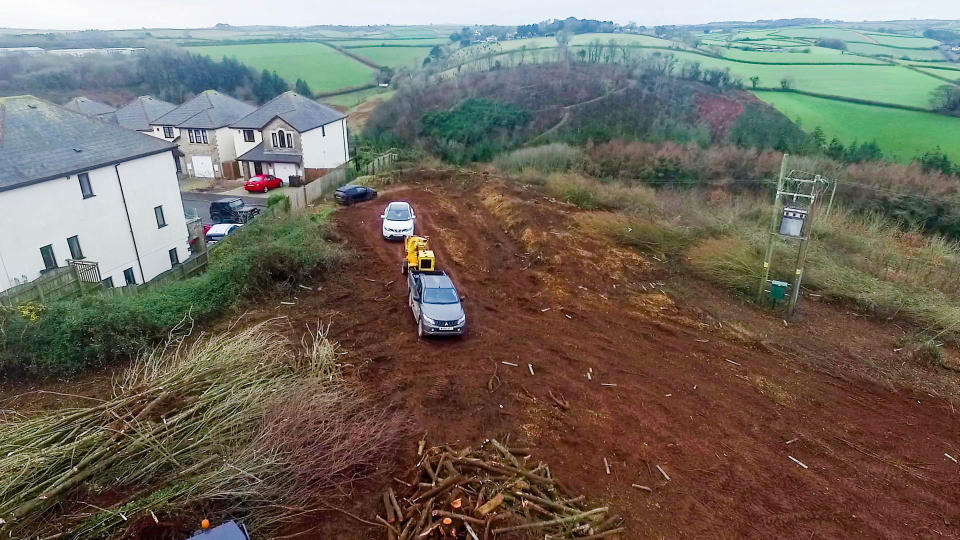 The area of trees was cleared in January (Picture: Andrew Love/SWNS)