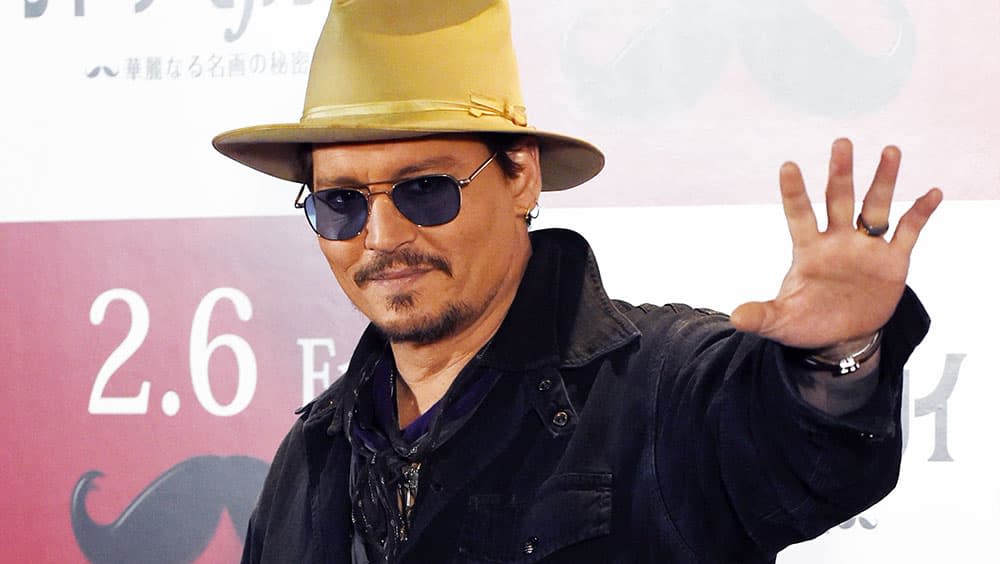 Johnny Depp au Japon, fin janvier 2015, pour la promotion du film 