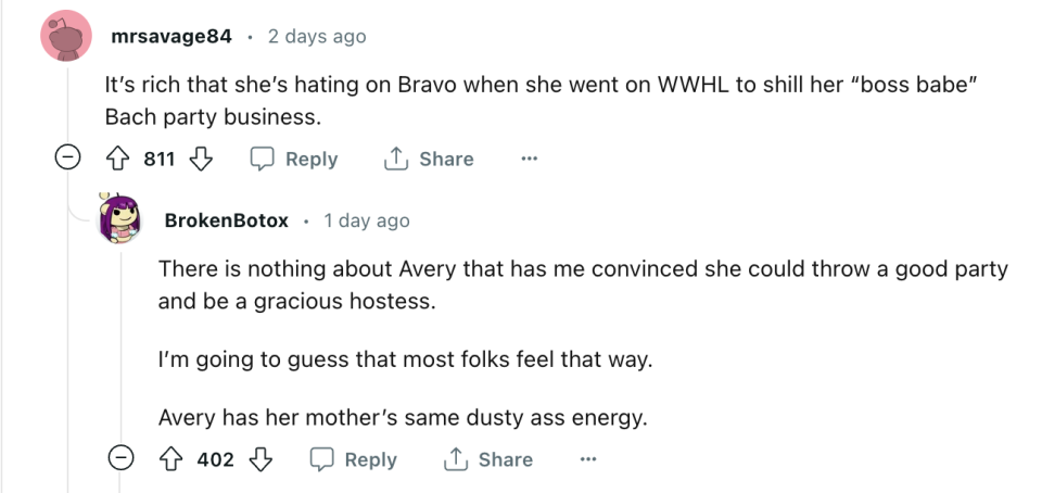 'RHONY' Avery Singer, Ramona's Daughter Trashes Bravo Kids As 'Duck-Faced' And 'Riding Coattails'