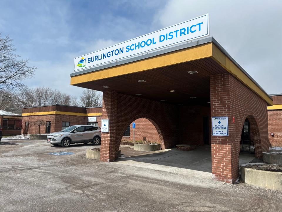 The Burlington School District building at 150 Colchester Ave. as seen on March 28, 2022.