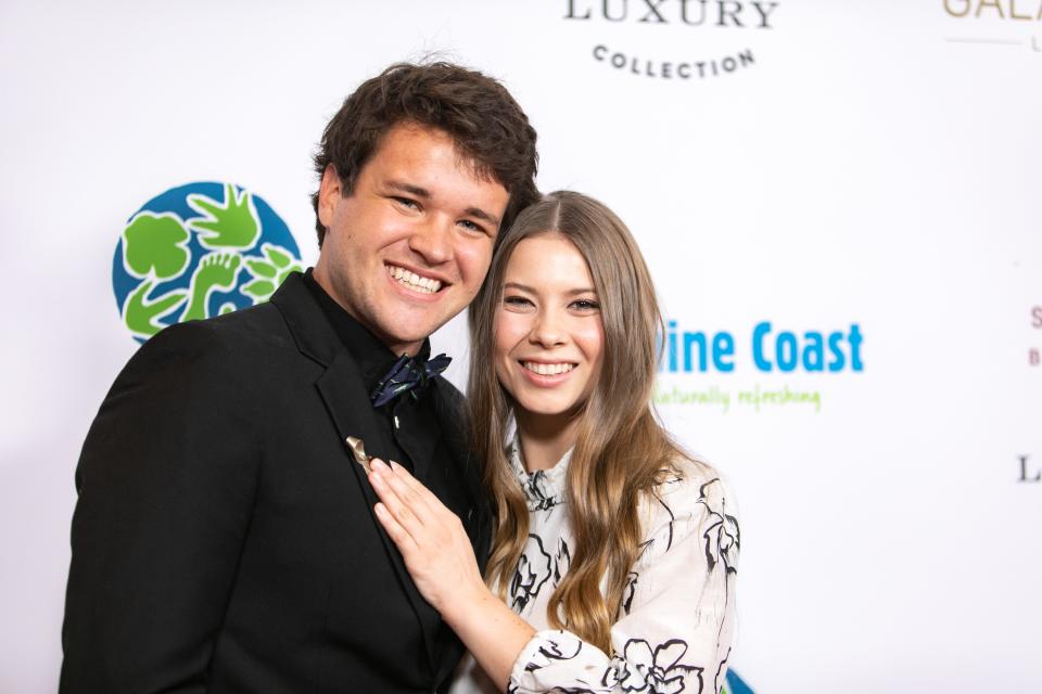 Chandler Powell and Bindi Irwin got engaged Wednesday, her 21st birthday.