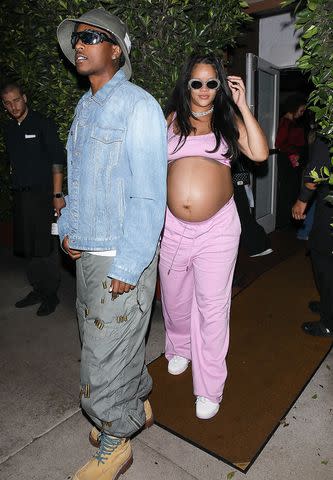 <p>The Hollywood JR / BACKGRID</p> Rihanna and A$AP Rocky spotted out in Santa Monica