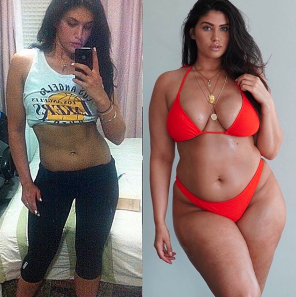 La'Tecia shared this before and after image online. Photo: Instagram