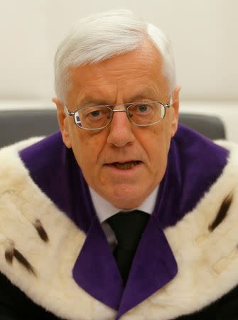 Austrian Constitutional Court Chief Justice Gerhart Holzinger opens a hearing in Vienna, Austria June 22, 2017. REUTERS/Heinz-Peter Bader