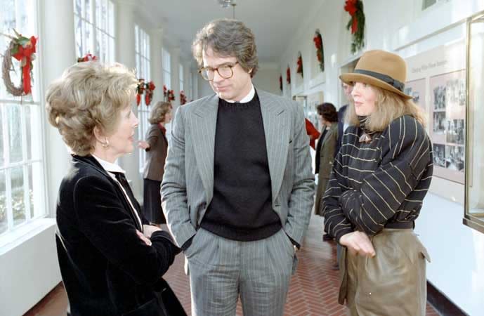 Nancy Reagan, Warren Beatty, and Diane Keaton