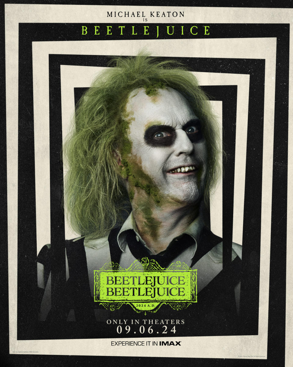 Michael Keaton's Beetlejuice Beetlejuice character poster