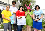 <p>Cosplayers dressed as the Belcher family attend the Bob’s Burgers x Shake Shack Pop Up during Comic-Con International on July 20 in San Diego. (Photo: Dia Dipasupil/Getty Images) </p>