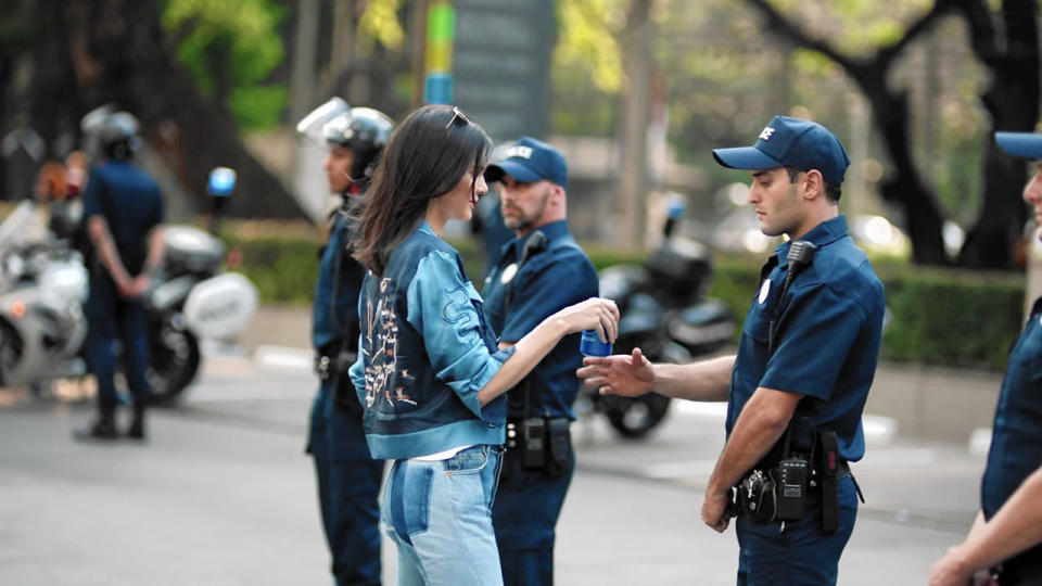 Kendall Jenner participated in Pepsi’s “Moments” campaign and starred in an ad that appeared to borrow imagery from the Black Lives Matter movement. (Photo: Pepsi)