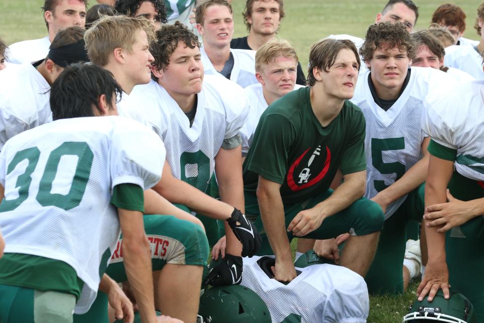 Oak Harbor's Jacob Ridener, Tyler Thompson and Carson Ridener.