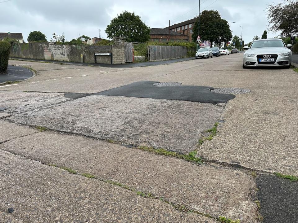 Many of the main roads in Lockleaze are made up of concrete slabs which have become damaged