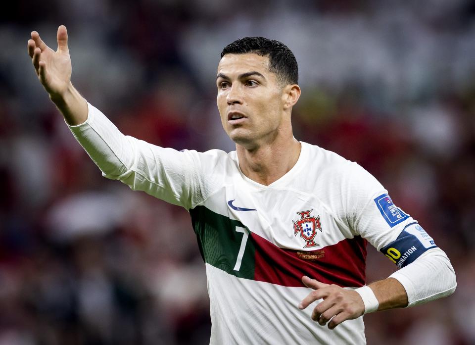 DOHA - Cristiano Ronaldo of Portugal during the FIFA World Cup Qatar 2022 quarterfinal match between Morocco and Portugal at Al Thumama Stadium on December 10, 2022 in Doha, Qatar. ANP KOEN VAN WEEL (Photo by ANP via Getty Images)