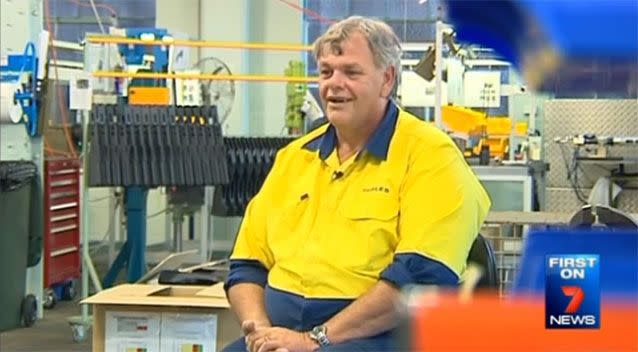 Thales worker Wayne Gurney. Source: 7 News