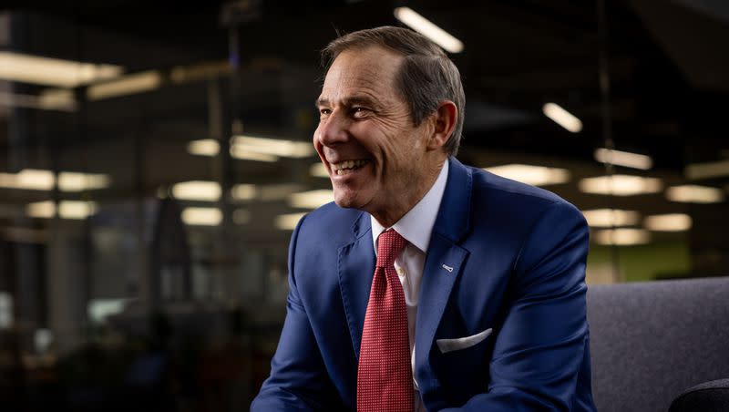 Rep. John Curtis, R-Utah, poses for a photograph at the Deseret News offices in Salt Lake City on Thursday, Dec. 28, 2023.