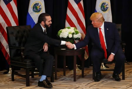 U.S. President Trump meets with El Salvador's President Bukele in New York City, New York