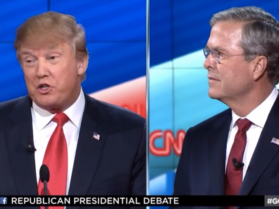 donald trump jeb bush cnn debate