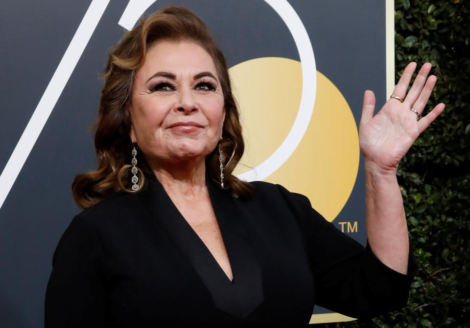 &nbsp;Roseanne Bar at the&nbsp;the 75th Golden Globe Awards in 2018. (Photo: Mario Anzuoni / Reuters)