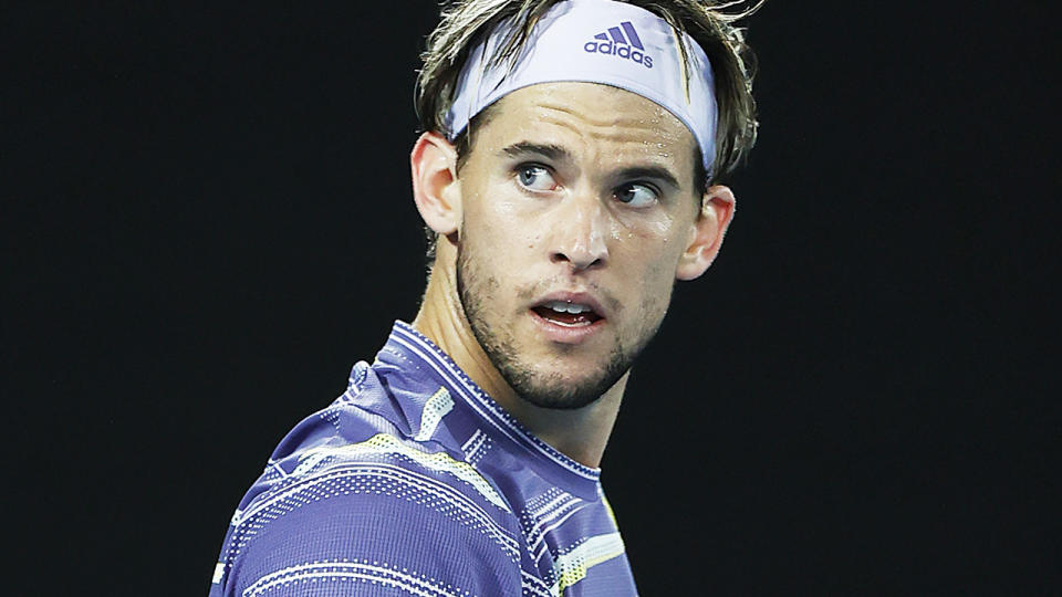Dominic Thiem, pictured here in action at the Australian Open in 2020.