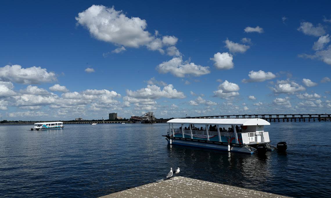 The Gulf Island Ferry fleet of two catamarans were blessed and launched on Monday, Nov. 20, 2023 after a brief ceremony on Bradenton’s Riverwalk. The water taxis to Anna Maria Island will begin for the public on Dec. 8.