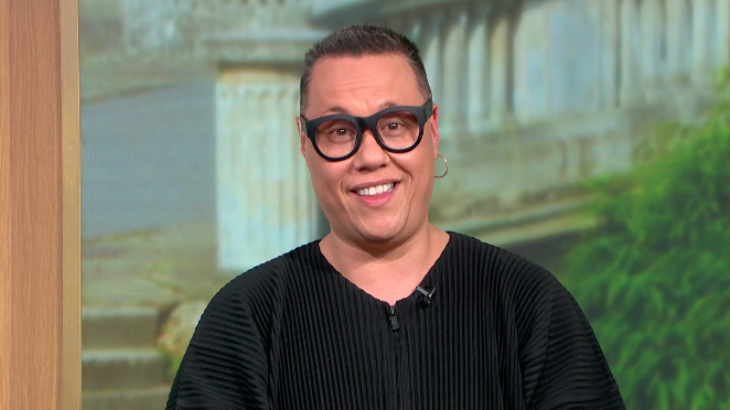 Gok Wan had his hair shaved off for charity. (ITV)