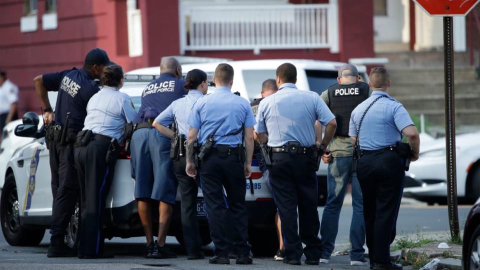 <div class="inline-image__caption"><p>Police stage as they respond to an active shooting situation, Wednesday, Aug. 14, 2019, in the Nicetown neighborhood of Philadelphia. </p></div> <div class="inline-image__credit">Matt Rourke/AP</div>