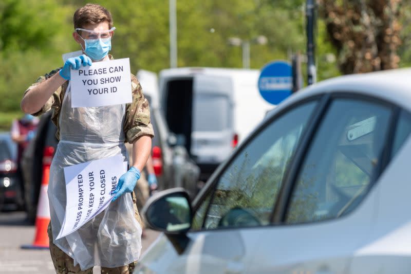 Armed Forces provide assistance at COVID-19 mobile testing facility across Britain