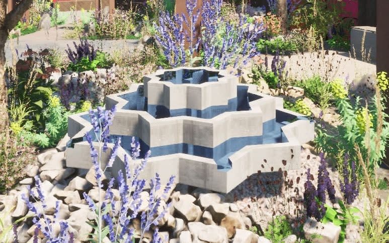 Darryl Moore of Cityscapes will repurpose Tom Massey's Islamic-inspired fountain from his Lemon Tree Trust Garden from the 2018 show