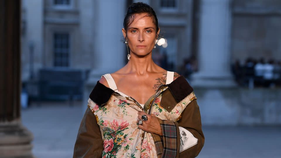 There was an air of rural Englishness at Erdem, particularly in the pieces that fused floral quilted blankets with country wax jackets. - Shutterstock