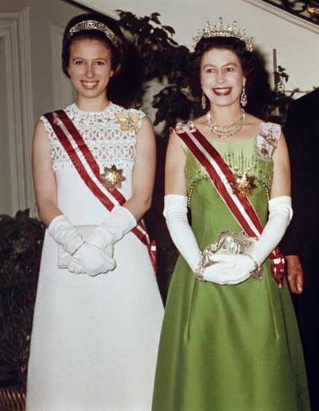 Princess Anne and Queen Elizabeth, 1969
