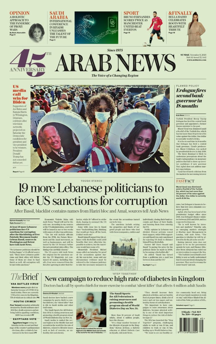 Biden wins: World papers A1s