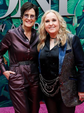 <p>Dominik Bindl/Getty</p> Linda Wallem and Melissa Etheridge attend The 76th Annual Tony Awards on June 11, 2023 in New York City.