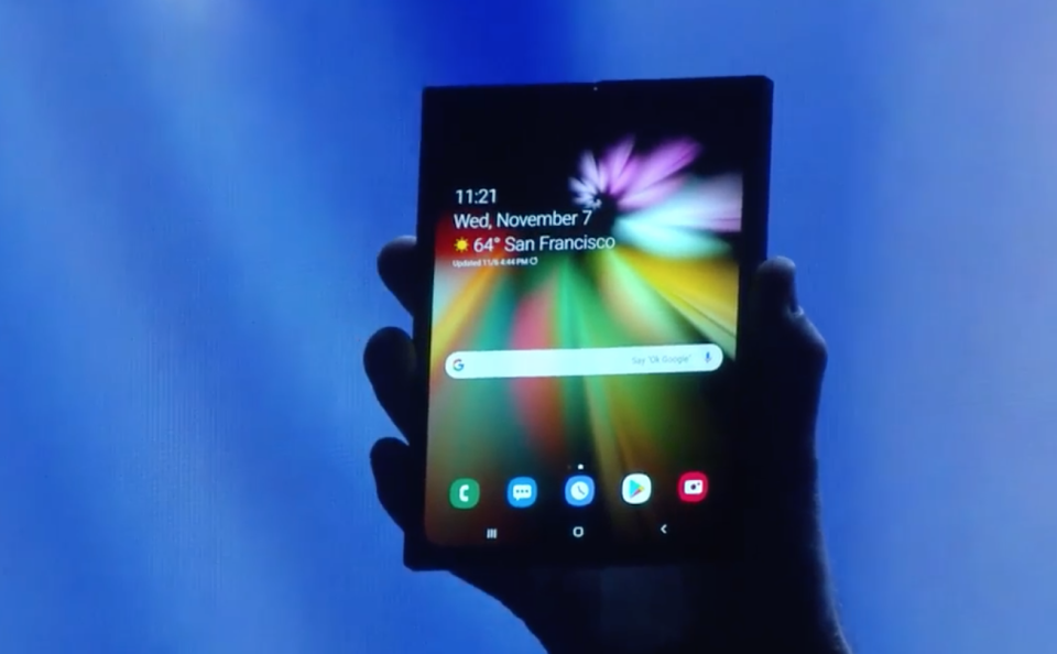 Samsung's foldable display, unfolded.