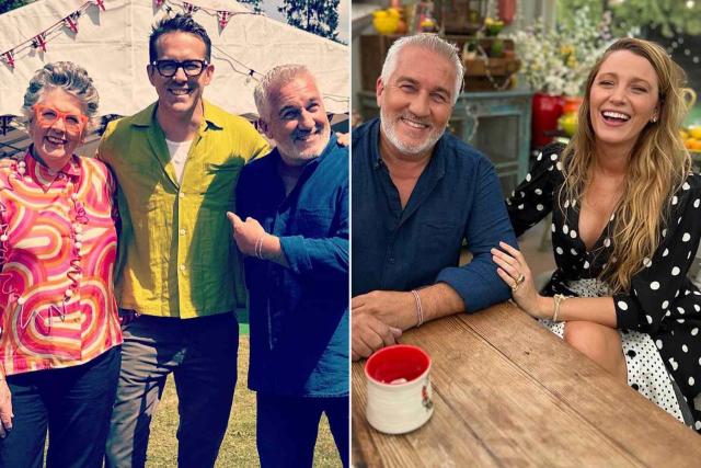 Blake Lively and Ryan Reynolds Visit 'Great British Baking Show' Judges  Paul Hollywood and Prue Leith on Set