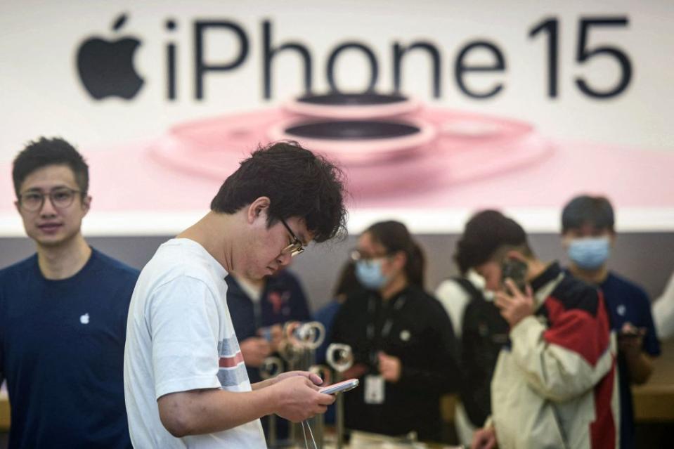 Apple is now No. 3 in the domestic smartphone market in China, where consumers have gravitated toward domestic brands. AFP via Getty Images