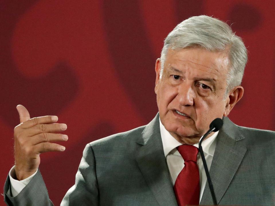 Mexico‘s president has said his country will not panic over Donald Trump’s threat to impose punitive tariffs in a row over migrants crossing the US border.Andrés Manuel López Obrador urged “great prudence” as he sent his top diplomat to Washington for talks to head off the 5 per cent tax on Mexican goods scheduled for 10 June.“I tell all Mexicans to have faith, we will overcome this attitude of the US government, they will make rectifications because the Mexican people don’t deserve to be treated in the way being attempted,” he said. Mr Trump has claimed that the tariff will increase by another five per cent every month up to 25 per cent “unless and until Mexico substantially stops the illegal inflow of aliens coming through its territory”.He said that the tarriffs were “about stopping drugs as well as illegals”.However, Mr Lopez Obrador said Mexico was already carrying out its responsibility in regards to immigration policy. Last month authorities arrested hundreds of people travelling in a migrant caravan through the southern state of Chiapas.“We have to help so that they don’t enter the United States illegally, but we also have to do it respecting human rights,” the president said. ”Nothing authoritarian. They’re human beings.” Mr Lopez Obrador rejected suggestions that Mexico should complain to an international trade body. ”We want to have a good relationship with the United States government,” he said. His comments came after he sent a letter to Mr Trump saying he did not want a confrontation.“The peoples and nations that we represent deserve that, in the face of any conflict in our relationships, no matter how serious, we will resort to dialogue and act with prudence and responsibility,” he said.Mr Lopez Obrado said that the “America First” slogan was a “fallacy” because “until the end of time, universal justice and fraternity prevail over national borders”.The threat of US tariffs on Mexico has sparked an outcry from business groups and political figures.Republicans said tarriffs jeopardised the new North American trade agreement, which was negotiated last year but has not yet been approved by lawmakers.“Let’s focus on solving the crisis at the border but not hurt our economy and endanger an important POTUS goal – a better trade deal w/ Canada & Mexico,” said Ohio senator Rob Portman.Senator Chuck Grassley of Iowa, the chairman of the senate finance committee, said the president’s threat was a misuse of presidential authority.“Imposing tariffs on goods from Mexico is exactly the wrong move,” said Neil Bradley, executive vice president of the US Chamber of Commerce. “These tariffs will be paid by American families and businesses without doing a thing to solve the very real problems at the border. Instead, Congress and the president need to work together to address the serious problems at the border.” “It’s very hard to see the USMCA going forward after this,” said Philip Levy, who was a White House economist under president George W Bush and is now a senior fellow at the Chicago Council on Global Affairs. “The president has essentially told the Mexicans that the deal offers them no guarantees against trade protectionism. It asks them to jump through hoops with no reward.” Stock markets plunged on Friday, with the Dow Jones industrial average losing around 355 points, or 1.4 per cent, after the news of Mr Trump’s threat broke.Economists forecast that tariffs of 25 per cent would cut US growth by at least 0.7 per cent to around 1 per cent in 2020. Meanwhile, Mexico could slide into recession.If Mexico retaliates with its own tariffs they could also damage the US auto and farm industries. Last year Mexico bought $300bn of US goods and services, while the US imported $378bn from Mexico.The US is already involved in a trade war with China following the president’s decision to impose 25 per cent tariffs on $250bn of imports.