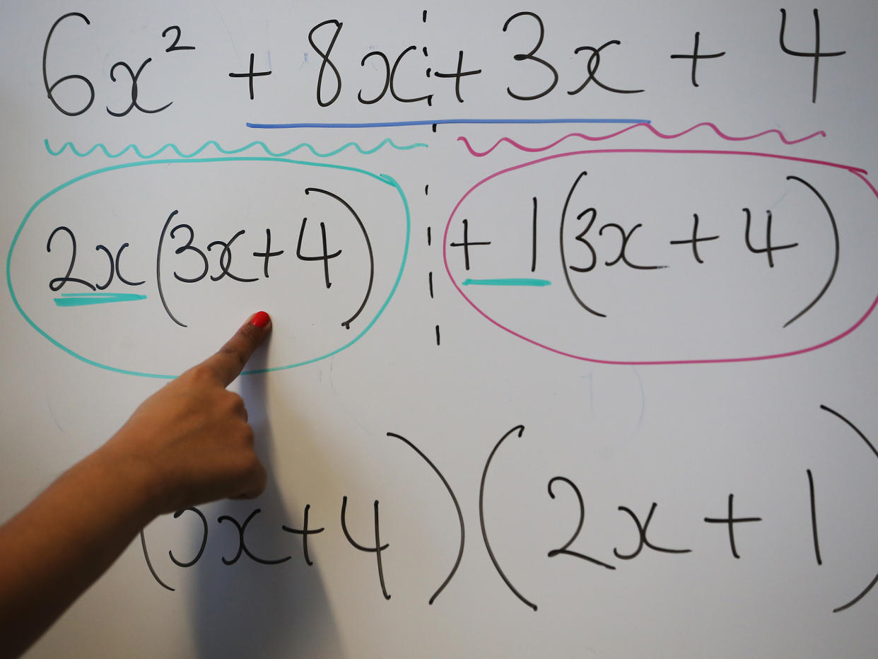 Just one in 10 disadvantaged pupils in England achieve the top GCSE grades in maths: Getty Images