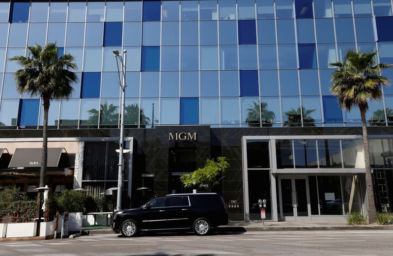 A general view shows the offices of MGM Studios in Beverly Hills