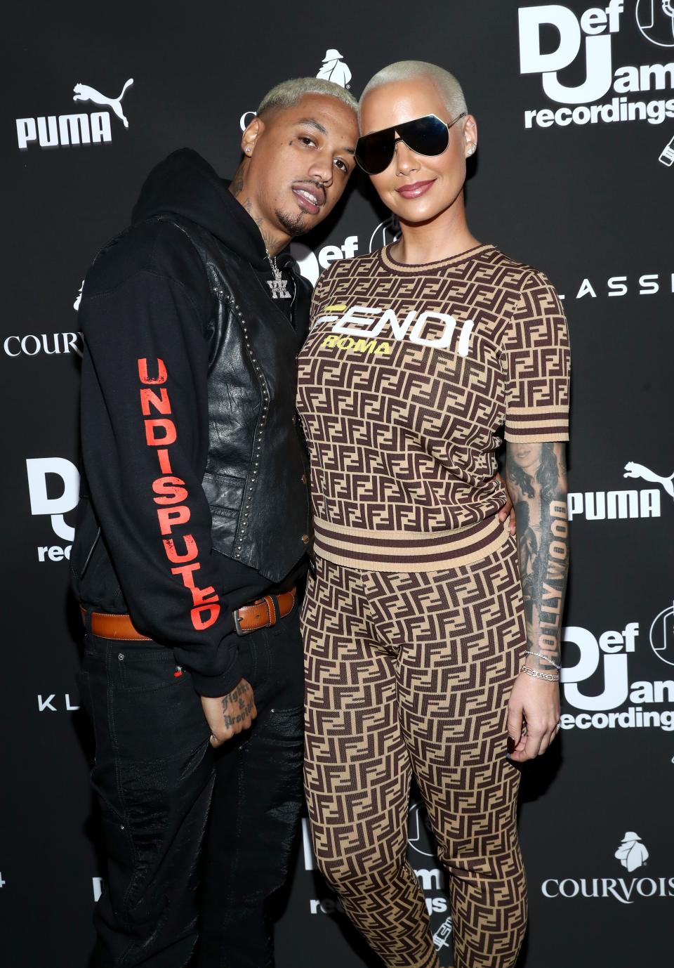 Alexander Edwards and Amber Rose attend the Def Jam Pre-Grammy 2019 party on February 08, 2019.