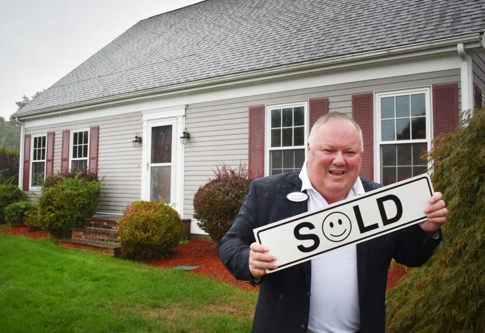 Realtor Bob Sullivan at a Swansea property that was recentley sold.