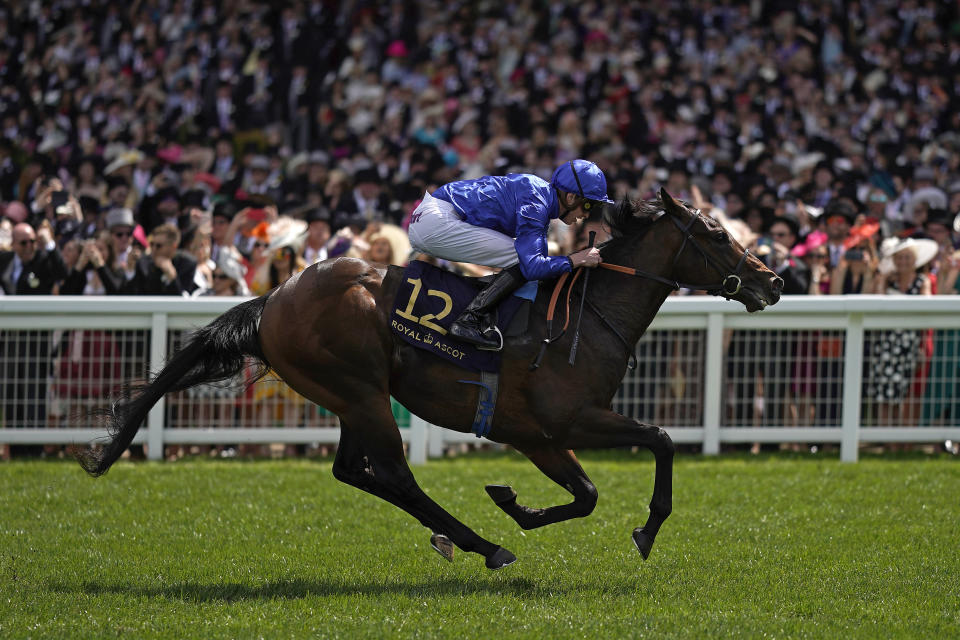 James Doyle riding Pinatubo win The Chesham Stakes on day five of Royal Ascot at Ascot Racecourse on June 22, 2019. - Credit: Courtesy image.