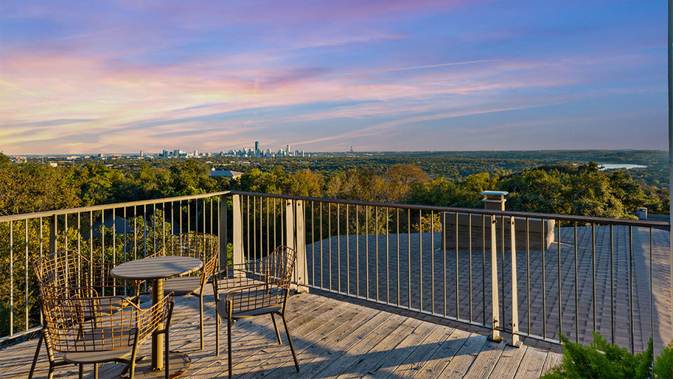 Views from the rooftop terrace at 3403 Mountain Top Cir in Austin, TX