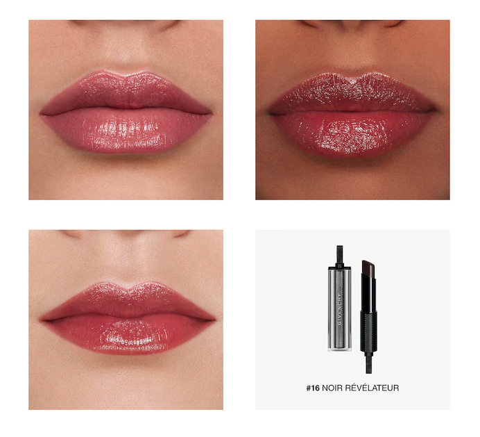 Givenghy Rouge Interdit Vinyl Color Enhancing Lipstick changes colour based on your body's pH. Image via Sephora.